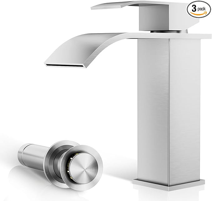 KADILAC Waterfall Single-Hole Bathroom Faucet with Drain Assembly | Wayfair